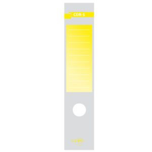 Copridorso CDR S – carta autoadesiva – 7 x 34,5 cm – giallo – Sei Rota – conf. 10 pezzi