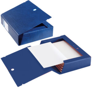 Scatola archivio Scatto – dorso 4 cm – 25 x 35 cm – blu – Sei Rota