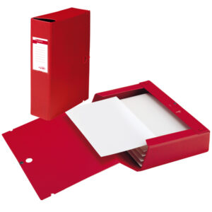 Scatola archivio Scatto – dorso 4 cm – 25 x 35 cm – rosso – Sei Rota