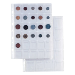 Buste forate Ercole porta monete – 30 tasche – PVC liscio – 21 x 29,7 cm – Sei Rota – conf. 10 pezzi