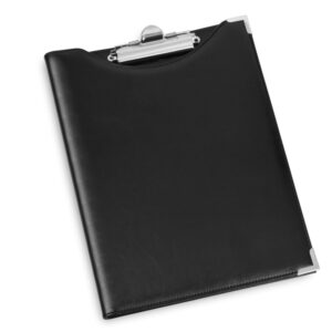 Portablocco in similpelle con tasca – nero – 24 x 31cm – Lebez