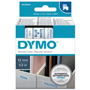 Nastro D1 450140 – 12 mm x 7 mt – blu/bianco – Dymo