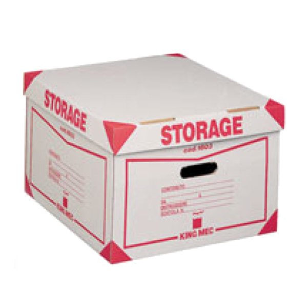 Scatola Storage – con coperchio – 38,5×26,4×39,7 cm – bianco e rosso – 1603 Esselte Dox