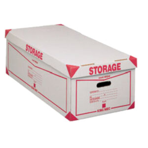 Scatola Storage – con coperchio – 38,5×26,4×75,5 cm – bianco e rosso – 1604 Esselte Dox