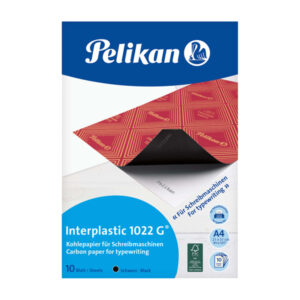 Carta carbone Interplastic  1022G  – 21×31 cm – nero – Pelikan – conf. 10 fogli