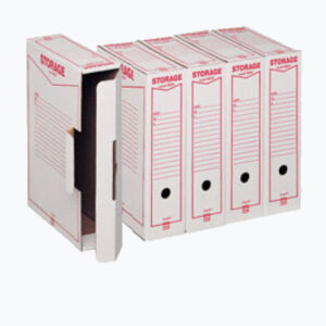 Scatola archivio Storage – formato legale – 85x253x355 mm – bianco e rosso – 1602 Esselte Dox