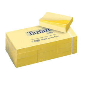 Blocco foglietti – giallo pastello – 51 x 38mm – 63gr – 100 fogli – Tartan