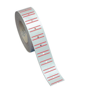 Etichette rigate permanenti per prezzatrici TOWA /MOTEX – 21×12 mm – bianco – rotolo da 1000 etichette