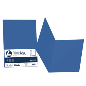 Cartelline semplici Luce – 200 gr – 25×34 cm – blu prussia – Favini – conf. 50 pezzi