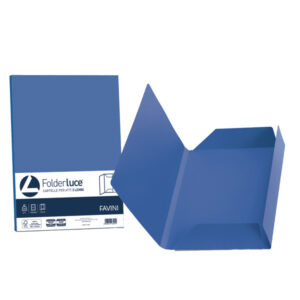 Cartelline 3 lembi Luce – 200 gr – 24,5×34,5 cm – blu prussia – Favini – conf. 25 pezzi