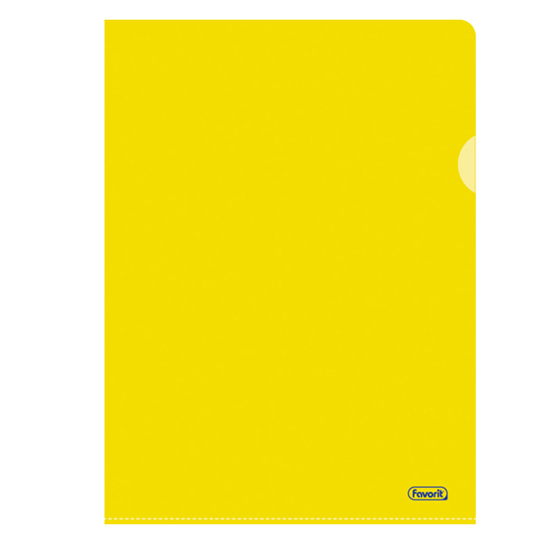 Cartelline a L Pratic – Superior – PPL – buccia – 22×30 cm – giallo – Favorit – conf. 50 pezzi