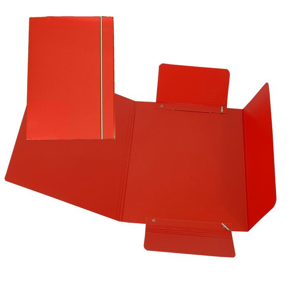 Cartellina con elastico – cartone plastificato – 3 lembi – 17×25 cm – rosso – Cartotecnica del Garda