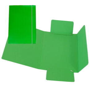 Cartellina con elastico – cartone plastificato – 3 lembi – 17×25 cm – verde – Cartotecnica del Garda