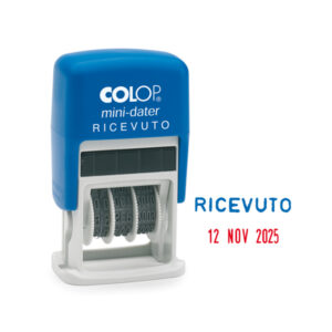 Timbro Mini Dater S160/L1 Datario + RICEVUTO – 4 mm – autoinchiostrante – Colop