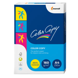 Carta Color Copy – A4 – 160 gr – bianco – Mondi – conf. 250 fogli