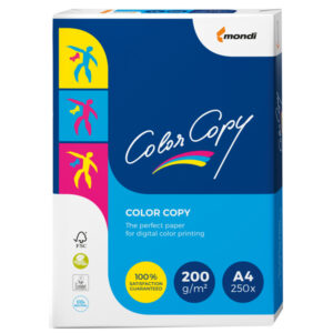 Carta Color Copy – A4 – 200 gr – bianco – Mondi – conf. 250 fogli