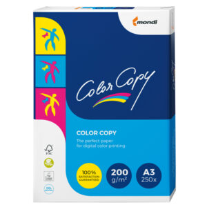 Carta Color Copy – A3 – 200 gr – bianco – Mondi – conf. 250 fogli