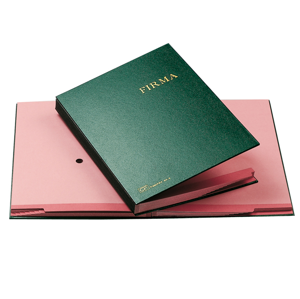 Libro firma – 14 intercalari rinforzati – 24×34 cm – verde – Fraschini