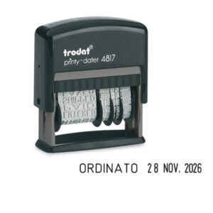 Timbro Printy Dater Eco 4817 Datario + Polinomio – 3,8 mm – autoinchiostrante – Trodat
