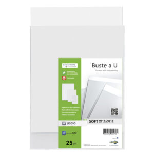 Buste a sacco Soft – PPL – 27,5×37,5 cm – liscio – trasparente – Sei Rota – conf. 25 pezzi