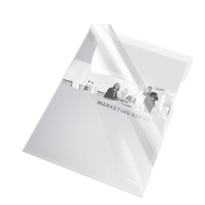 Cartelline a L – PVC – liscio – 21×29,7 cm – trasparente – Esselte – conf. 25 pezzi