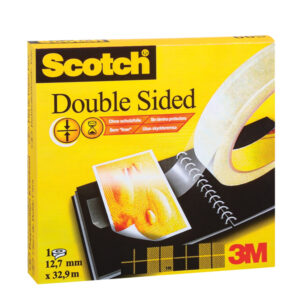 Nastro biadesivo 665 – permanente – senza liner – 33 mt x 12 mm – trasparente – Scotch