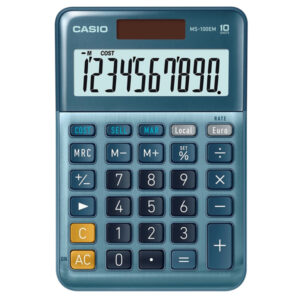 Calcolatrice da tavolo MS-100EM – 10 cifre – blu – Casio