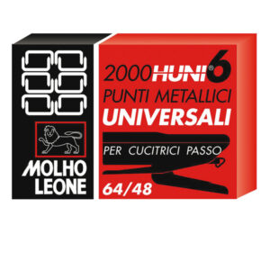 Punti universali – 6/4 – metallo – Molho Leone – conf. 2000 pezzi