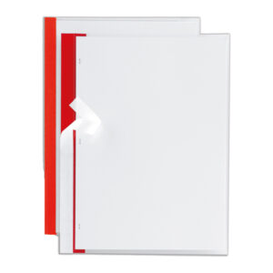 Cartelline Poli 200 – PPL – 21×29,7 cm – trasparente – dorso rosso – Sei Rota – conf. 10 pezzi