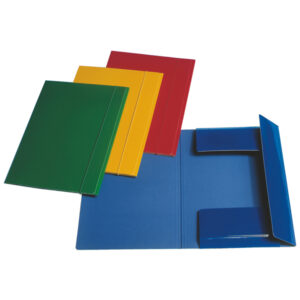 Cartellina con elastico – cartoncino plastificato – 3 lembi –  550 gr – 25×35 cm – blu – Esselte