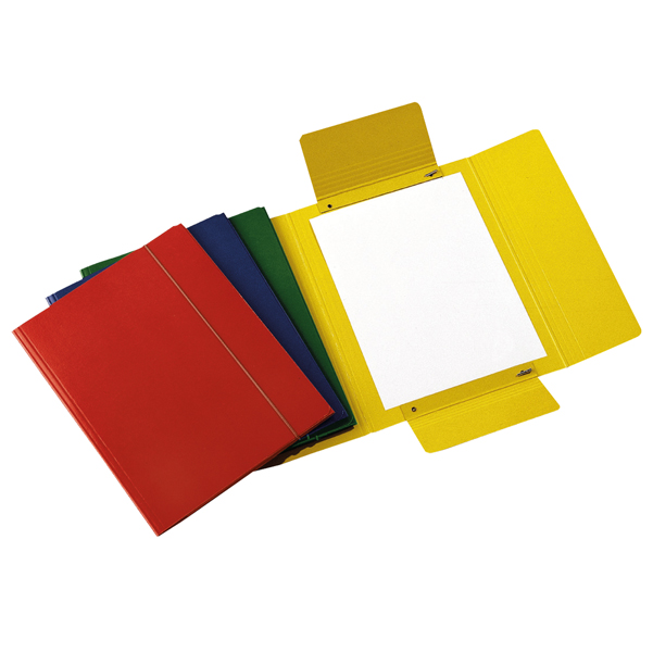 Cartellina con elastico – presspan – 3 lembi – 700 gr – 25×34 cm – colori assortiti – Cartotecnica del Garda
