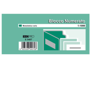 Blocchi numerati (1/1000) – 5 colori assortiti – 6 x 13 cm – Edipro