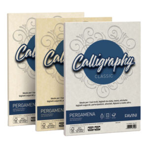 Carta Calligraphy Pergamena – A4 – 190 gr – naturale 06 – Favini – conf. 50 fogli