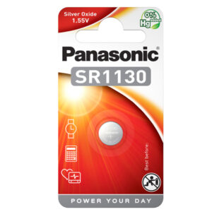 Micropila SR1130 – 1,55V – a pastiglia – ossido argento – Panasonic