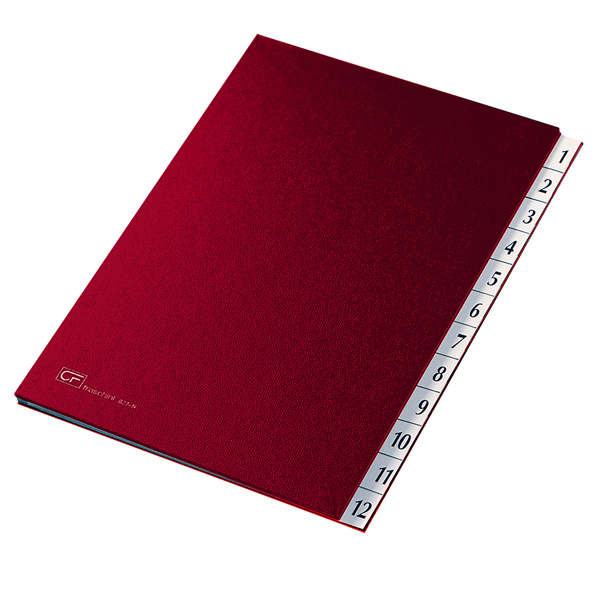 Classificatore numerico 1/12 – 24×34 cm – rosso – Fraschini