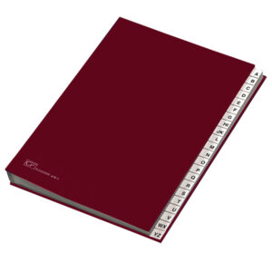 Classificatore alfabetico A/Z – 640E – 24×34 cm – rosso – Fraschini