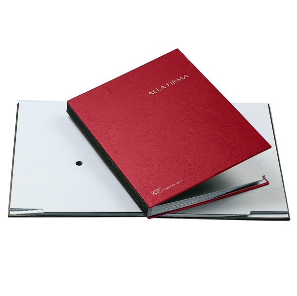 Libro firma – 14 intercalari – 24×34 cm – rosso – Fraschini