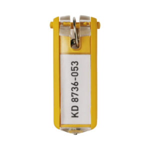 Portachiavi Key Clip – giallo – Durable – conf. 6 pezzi