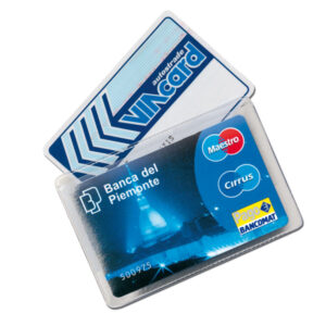 Portacard Cristalcard – per 2 tessere – 9,7×6,3 cm – Alplast – conf. 100 pezzi