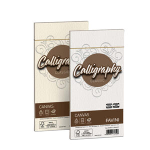 Busta Calligraphy Canvas – 110 x 220 mm – 100 gr – bianco 01 – Favini – conf. 25 pezzi