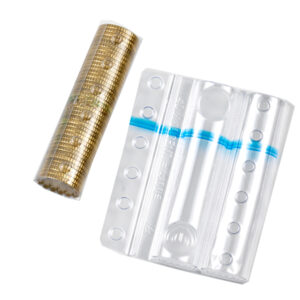 Blister portamonete – 10 cent – fascia blu – Iternet – sacchetto da 100 blister