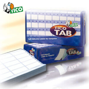 Etichette a modulo continuo Tico TAB 1 – 149×97,2 mm – corsia singola – permanente – bianco – Tico – scatola da 1500 etichette