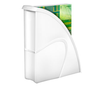 Portariviste CepPro Gloss – 26,5×31 cm – dorso 8 cm – bianco artico – Cep