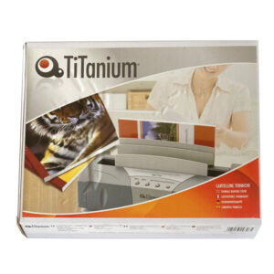 Cartelline termiche Grain – 9 mm – bianco – Titanium – scatola 50 pezzi