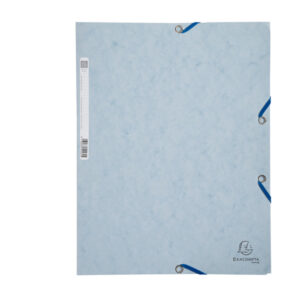 Cartellina con elastico – cartoncino lustrE’ – 3 lembi – 400 gr – 24×32 cm – grigio chiaro – Exacompta