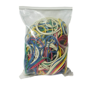 Elastici – gomma – misure e colori assortiti – Markin – conf. 1 kg (10 sacchetti da 100 g ciascuno)