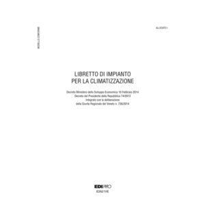 Libretto impianto climatizzazione Veneto – 297 x 210mm – 48 fogli – Edipro