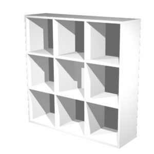 Libreria casellario Rainbow – 9 caselle – 104,1×29,2×103,9 cm – bianco – Artexport