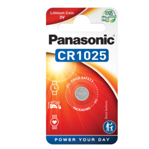 Micropila CR1025 – litio – Panasonic – blister 1 pezzo