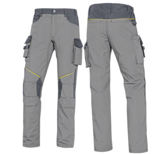 Pantalone da lavoro Mach 2 – twill/poliestere/cotone – taglia XXL – grigio chiaro/grigio scuro – Deltaplus – Deltaplus